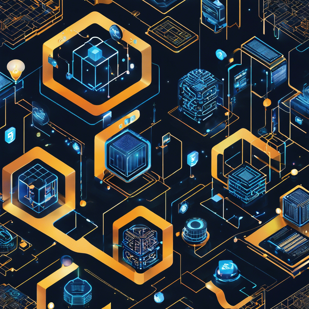 An image that showcases the transformative power of blockchain technology, depicting diverse industries like finance, healthcare, supply chain, and energy, seamlessly integrated with the blockchain network