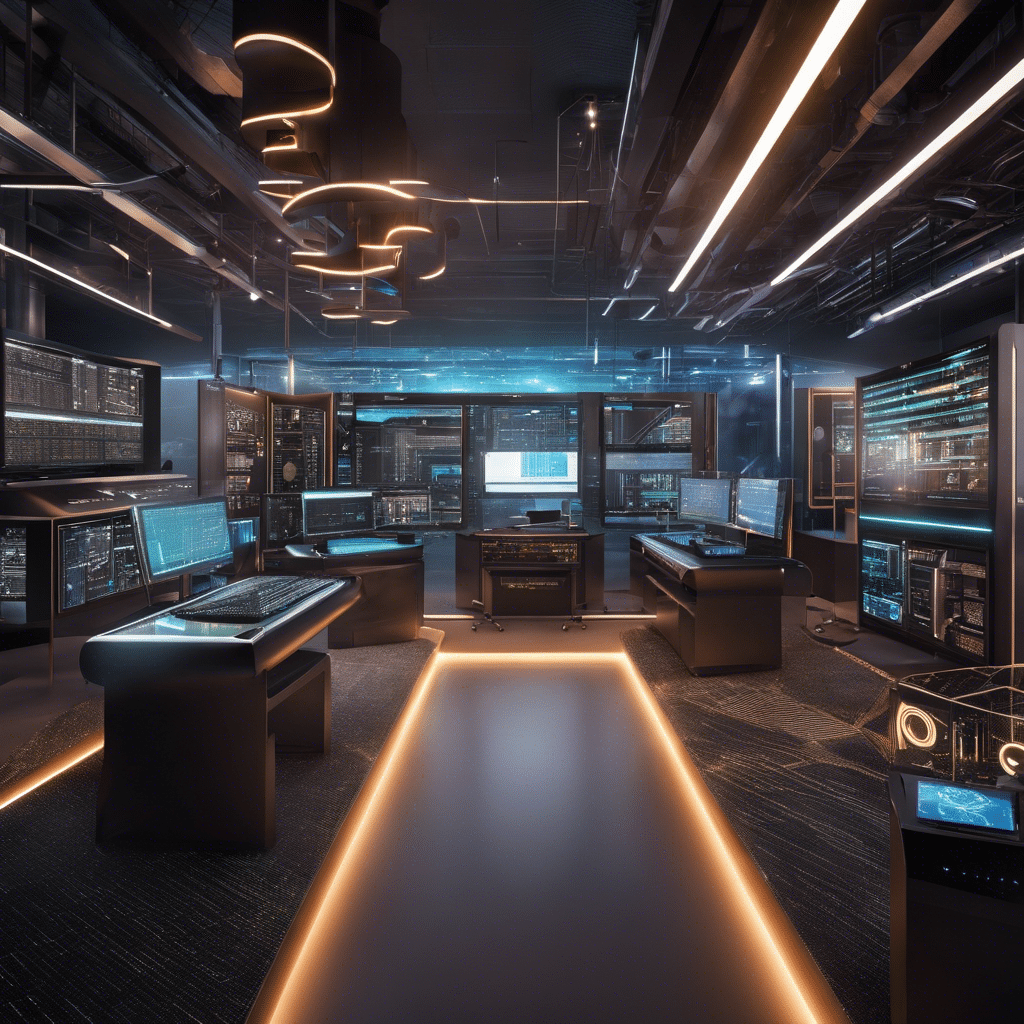 A captivating image showcasing a cutting-edge laboratory filled with advanced technology like quantum computers, artificial intelligence algorithms, and data visualization tools, symbolizing the unveiling of revolutionary crypto research tools for investors